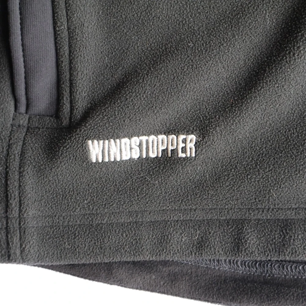 The North Face Men's Full Zip Windbreaker Windstopper Black Jacket Size XXL
